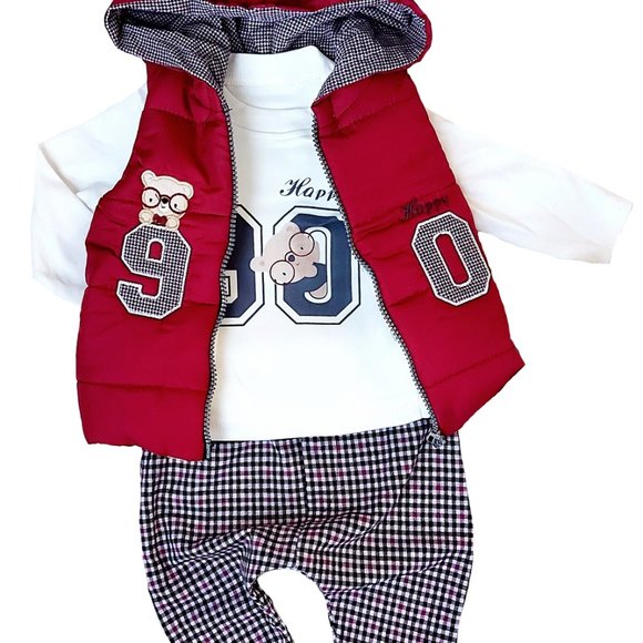 NEW with Tags Baby Clothing 3-Piece Cotton Set for Newborn Baby Girls and Boys - Picture 2 of 8